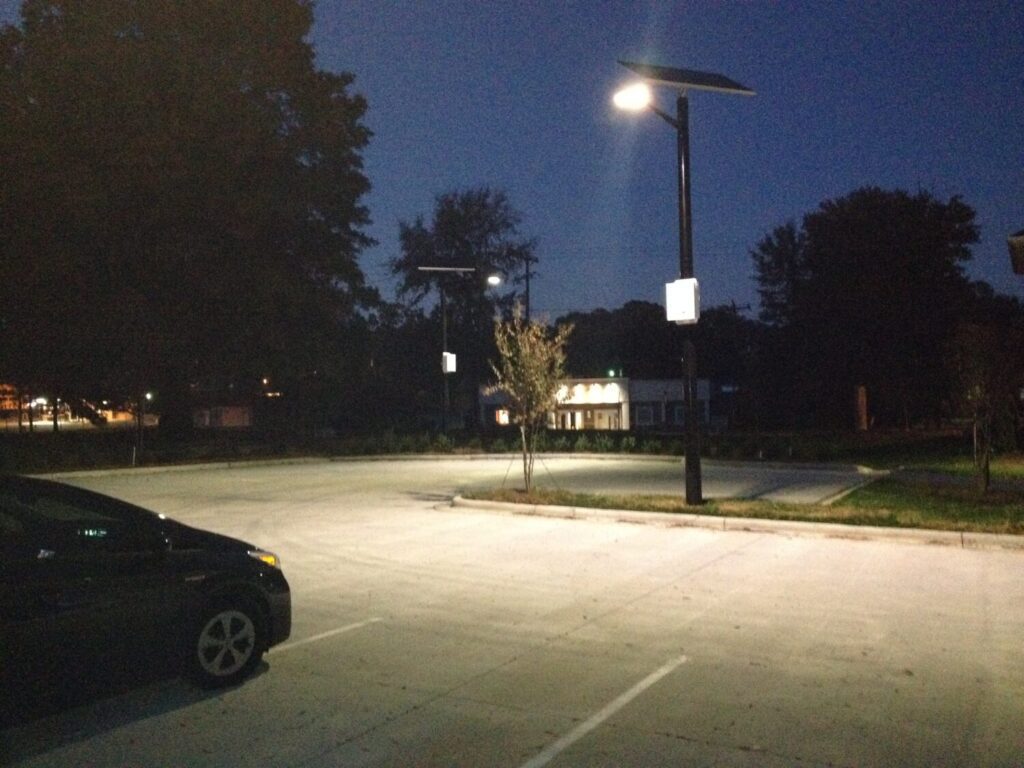 Commerical solar parking lot lighting photo