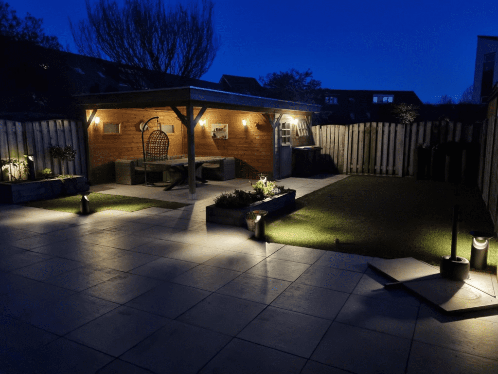 Solar Bollard Lights at night